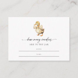 Cute Gender Neutral Anka Candies Baby Shower Tilläggskort