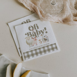 Cute Gender Neutral Baby Boskap Baby Shower Pappersservett