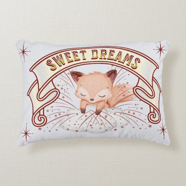 Cute Gender Neutral Baby Sweet Dreams Prydnadskudde (Framsidan)
