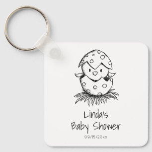 Cute Gender Neutral Bird Shower Nyckelring
