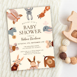 Cute Gender Neutral Boho Baby Shower Inbjudningar