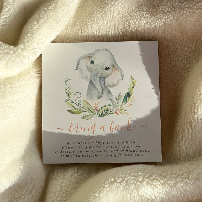 Cute Gender Neutral Elephant kommer med Bok Tilläggskort (Skapare uppladdad)