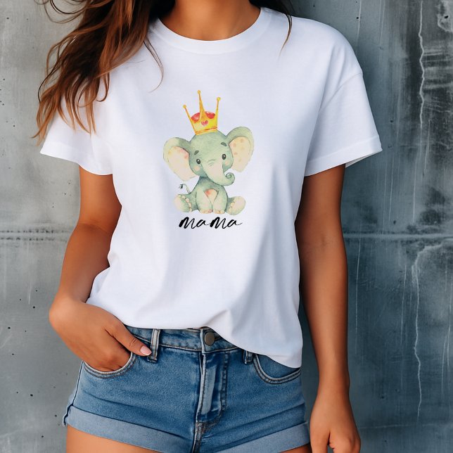 Cute Gender Neutral Elephant Mama T Shirt (Skapare uppladdad)
