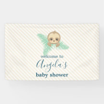 Cute Gender Neutral Gult Baby Sloth Baby Shower