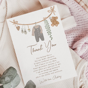 Cute gender neutral line boho babydusch tack kort