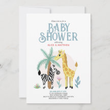 Cute Gender Neutral Safari Baby Shower