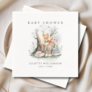 Cute Gender Neutral Watercolor Baby Shower Pappersservett