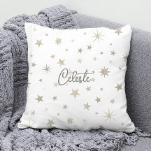 Cute Gender Neutral White Silver Star Elegant