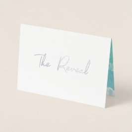 Cute Gender Reveal Card Folierat Kort