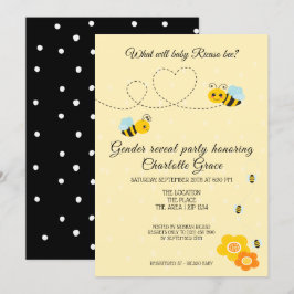 Cute Gender visar vad Baby Bee Baby Shower kommer Inbjudningar