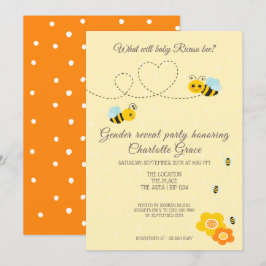 Cute Gender visar vad Baby Bee Baby Shower kommer Inbjudningar