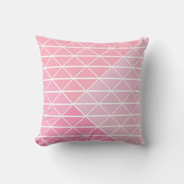 Cute Geometric Mönster of Triangles in Rosa Kudde (Framsida)