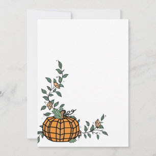 Cute Geometric Orange Pumpkin Happy halloween Inbjudningar