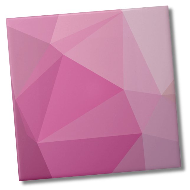 Cute Geometric Rosa Gradient Kakelplatta (Cute Modern Geometric Gradient Ombre Pink Pattern Ceramic Tile)