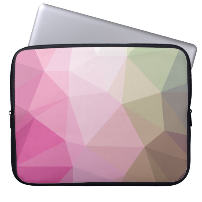 Cute Geometric Rosa Gradient Laptop Fodral (Framsidan)