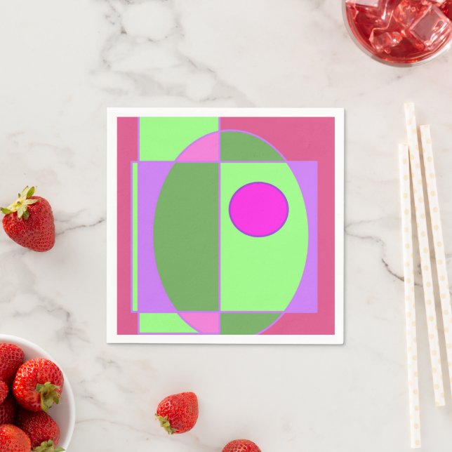 Cute Geometric Sherell Pappersservett (Insitu)