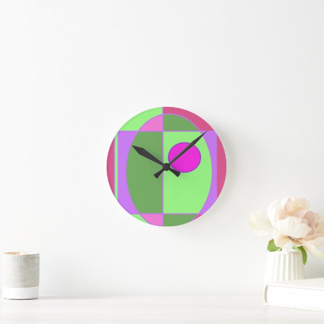 Cute Geometric Sherell Rund Klocka (Hem)