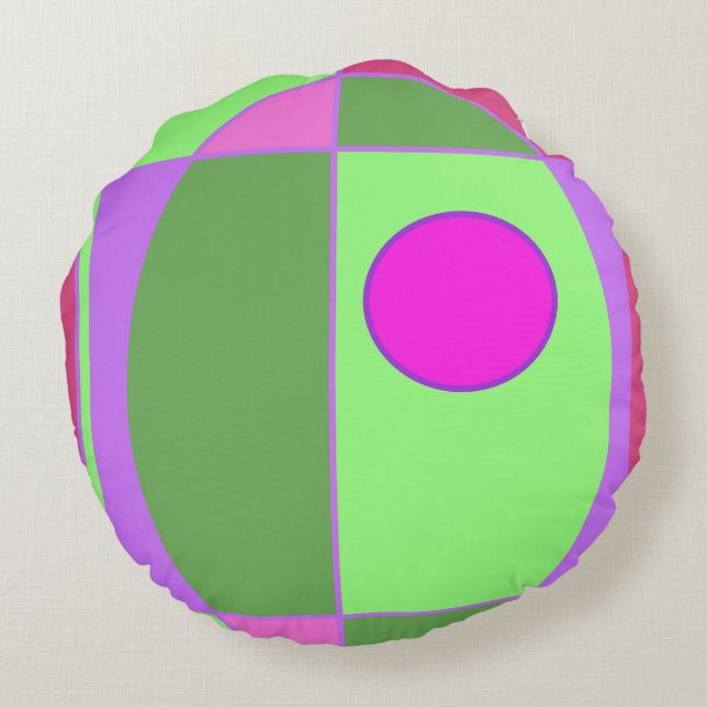 Cute Geometric Sherell Rund Kudde (Baksidan)