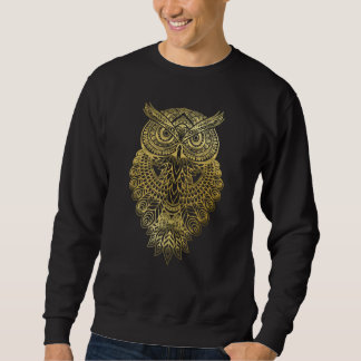 Cute Geometric Uggla Art Mandala Stil Bird Manar W Lång Ärmad Tröja
