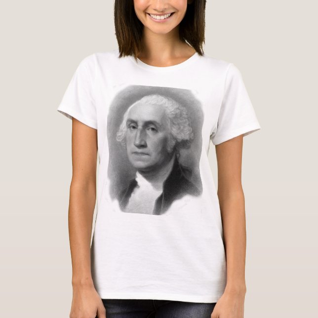 Cute George Washington Tee Shirt (Framsida)