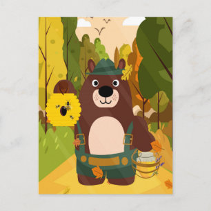 Cute German Bear Vykort