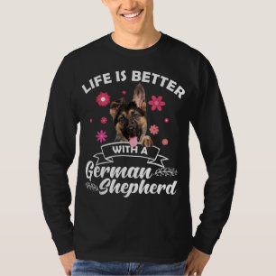 Cute German Shepherd Art Manar Women Hund älskare T Shirt