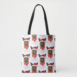 Cute German Shepherd Dog Christmas Pattern Tygkasse