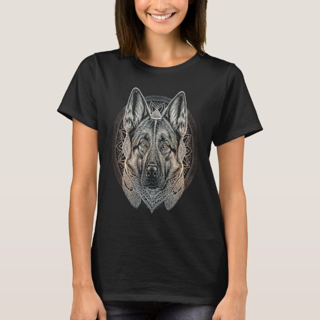 Cute German Shepherd  Dogs Dog  Owner Graphic T Shirt (Framsida)