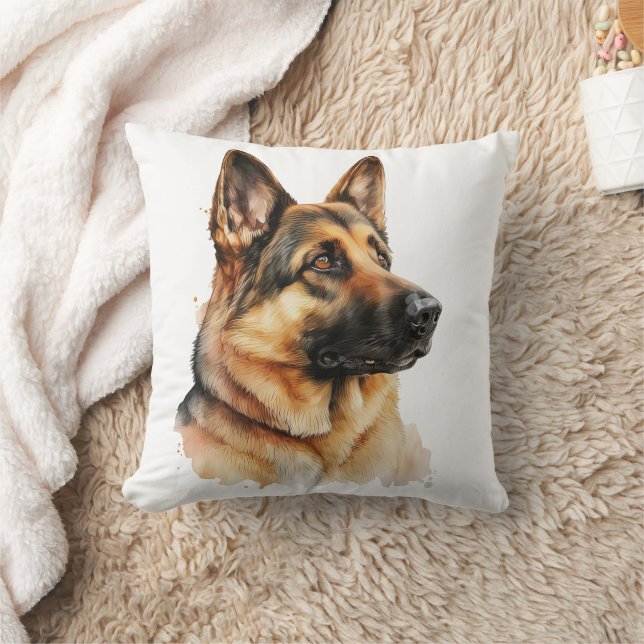 Cute German Shepherd Gift Puppy Hund Kudde (Filt)