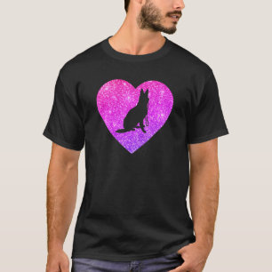 Cute German Shepherd Heart for Girls Tonåringar an T Shirt