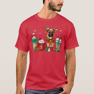 Cute German Shepherd Hund jul-kaffe Pajamas T Shirt