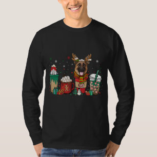 Cute German Shepherd Hund jul-kaffe Pajamas T Shirt