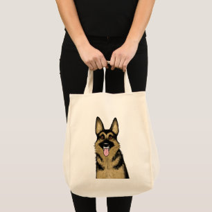 Cute German Shepherd Hund Original Djurälskares Ar Tygkasse