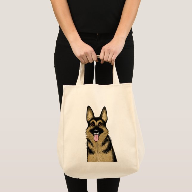 Cute German Shepherd Hund Original Djurälskares Ar Tygkasse (Framsida (produkt))