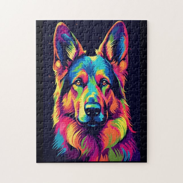 Cute German Shepherd Hund Pussel (Vertikal)