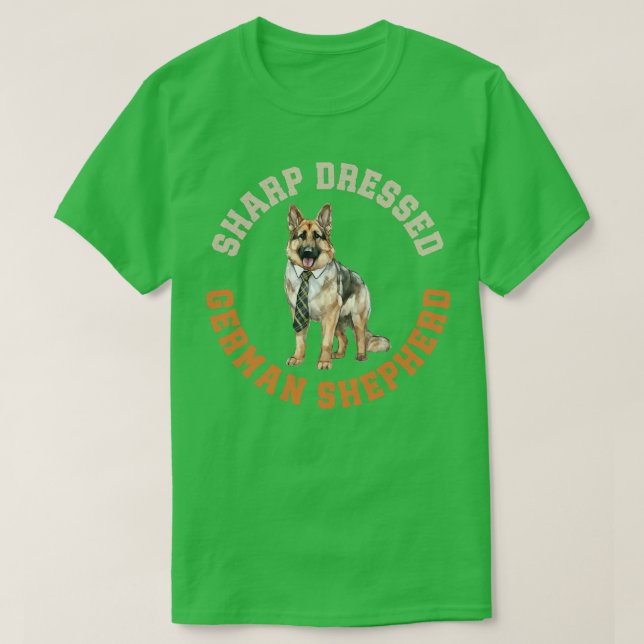 Cute German Shepherd Hund T Shirt (Design framsida)