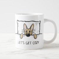 Cute German Shepherd Hund Tuckin in Bed
