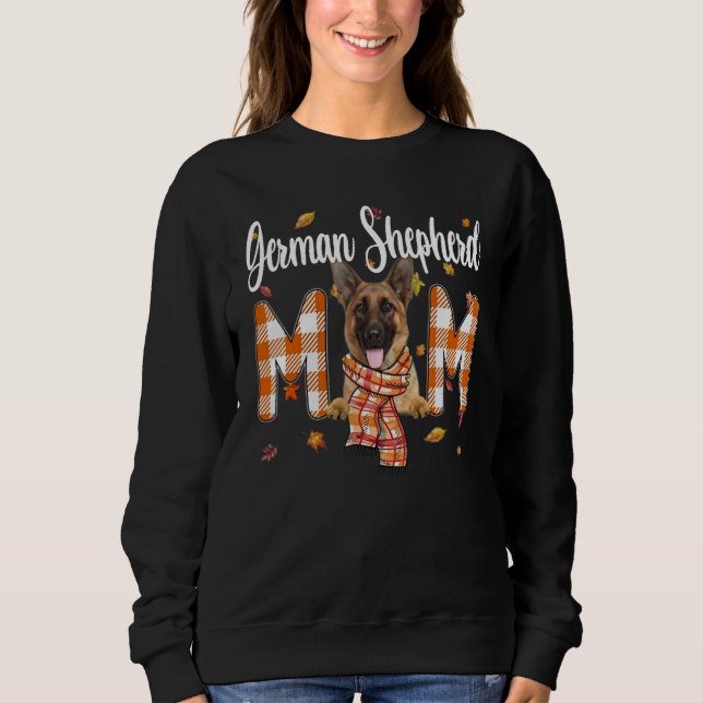 Cute German Shepherd Mom Fall Maple Dog Mom - Mapl T Shirt (Framsida)