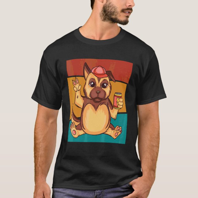 Cute German Shepherd Puppy T Shirt (Framsida)