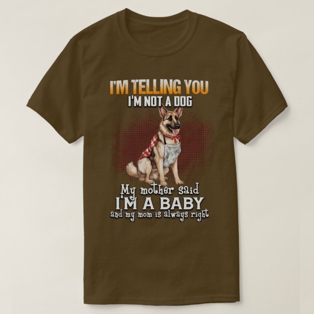 Cute German Shepherd T Shirt (Design framsida)