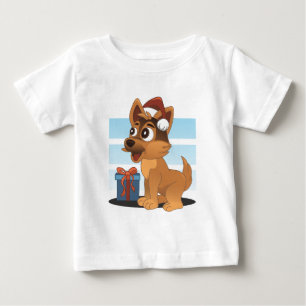 Cute German Shepherd Tecknad T Shirt