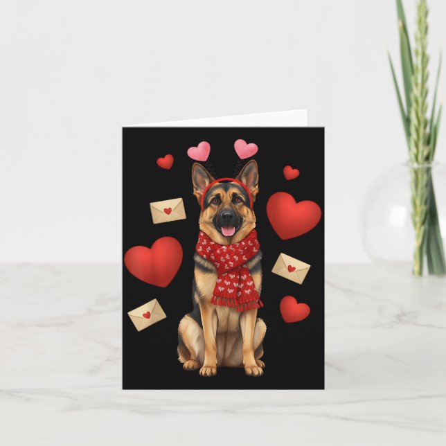 Cute German Shepherd Valentine’s Day Dog Mom - Ger Kort (Framsida)