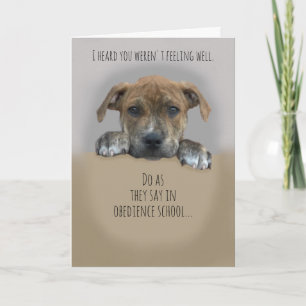 Cute Get well Card med valp Kort