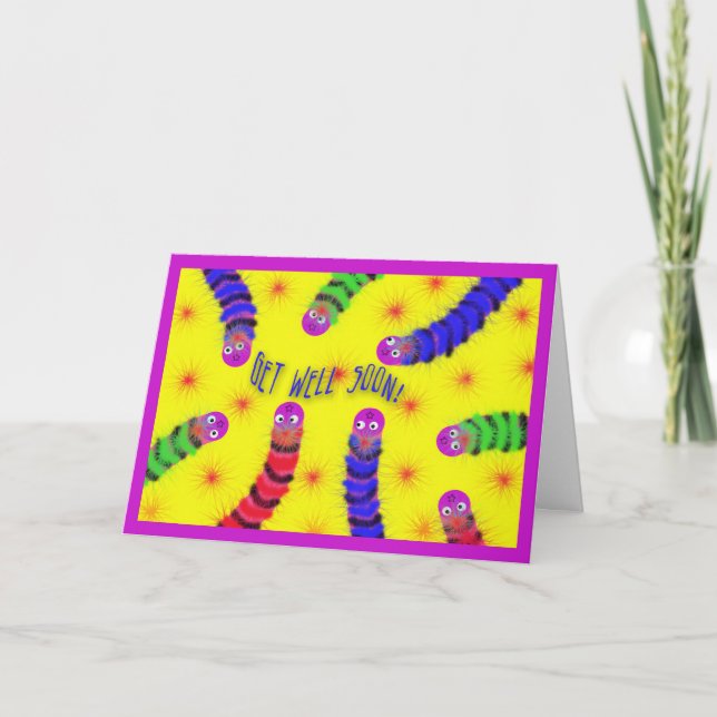 Cute Get well snart Mask Fuzzy Kort (Framsida)