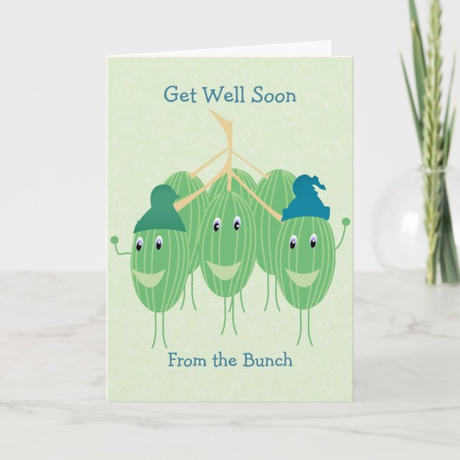 Cute Get well Watermelon Card Kort (Framsida)