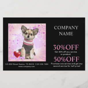 Cute Gettäktsgroomer hund Flygblad