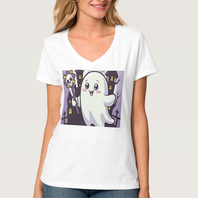 Cute Gholyst Poster med en uppspelningslösning T Shirt (Framsida)