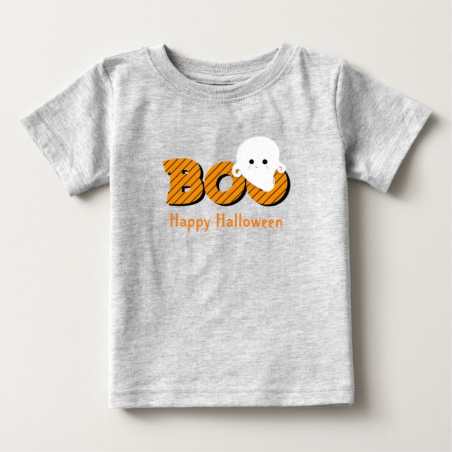 Cute Ghost Baby Happy halloween T-Shirt (Framsida)