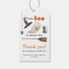 Cute Ghost Baby Shower Tack Presentetikett