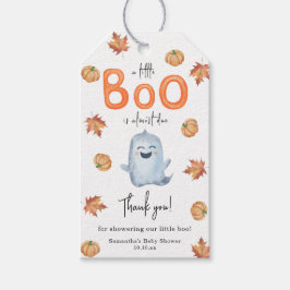 Cute Ghost Baby Shower Tack Presentetikett